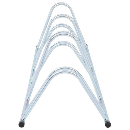 Bicycle Stand for 6 Bikes Floor Freestanding Galvanized Steel