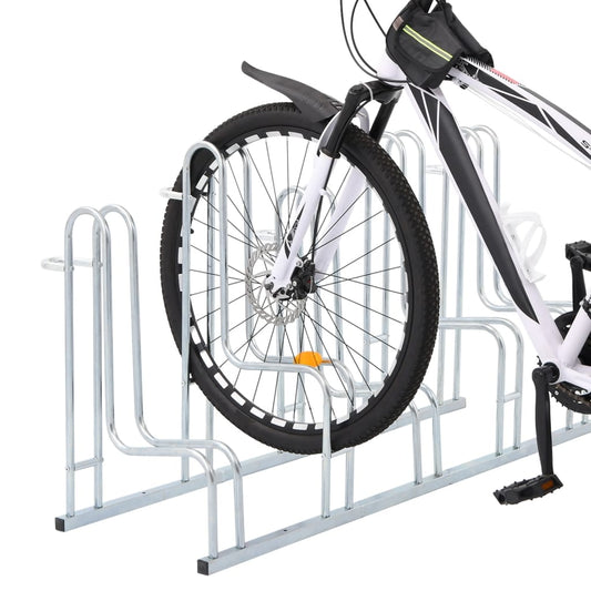 Bicycle Stand for 5 Bikes Floor Freestanding Galvanised Steel