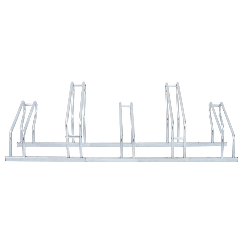 Bicycle Stand for 5 Bikes Floor Freestanding Galvanized Steel