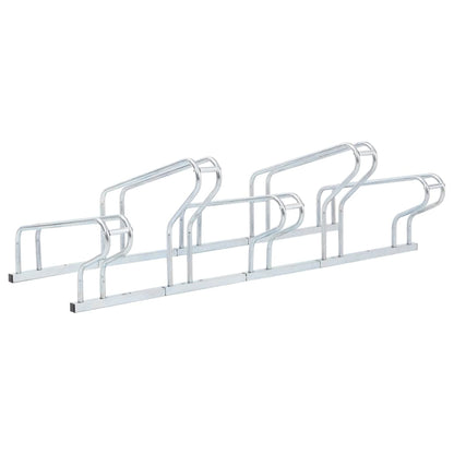 Bicycle Stand for 5 Bikes Floor Freestanding Galvanized Steel