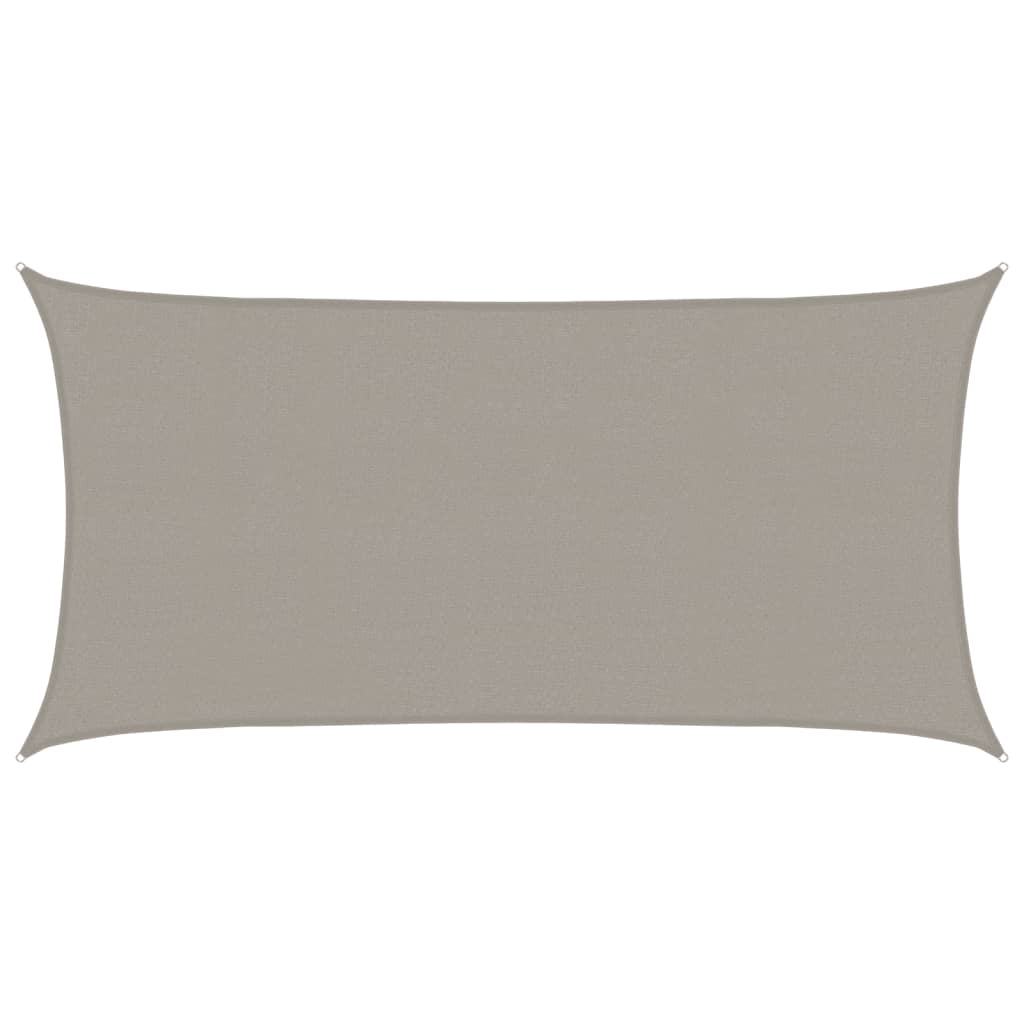 Sunshade Sail 160 g/m² Rectangular Light Grey 2.5x5 m HDPE