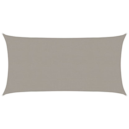 Sunshade Sail 160 g/m² Rectangular Light Grey 2.5x5 m HDPE