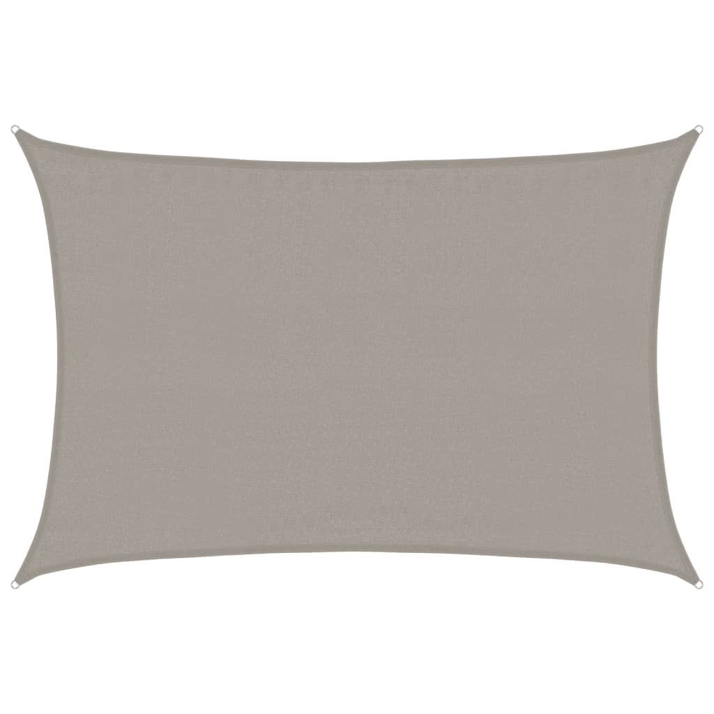 Sunshade Sail 160 g/m² Rectangular Light Grey 3.5x4.5 m HDPE