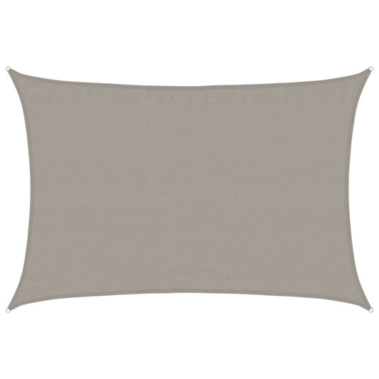 Sunshade Sail 160 g/m² Rectangular Light Grey 3.5x5 m HDPE
