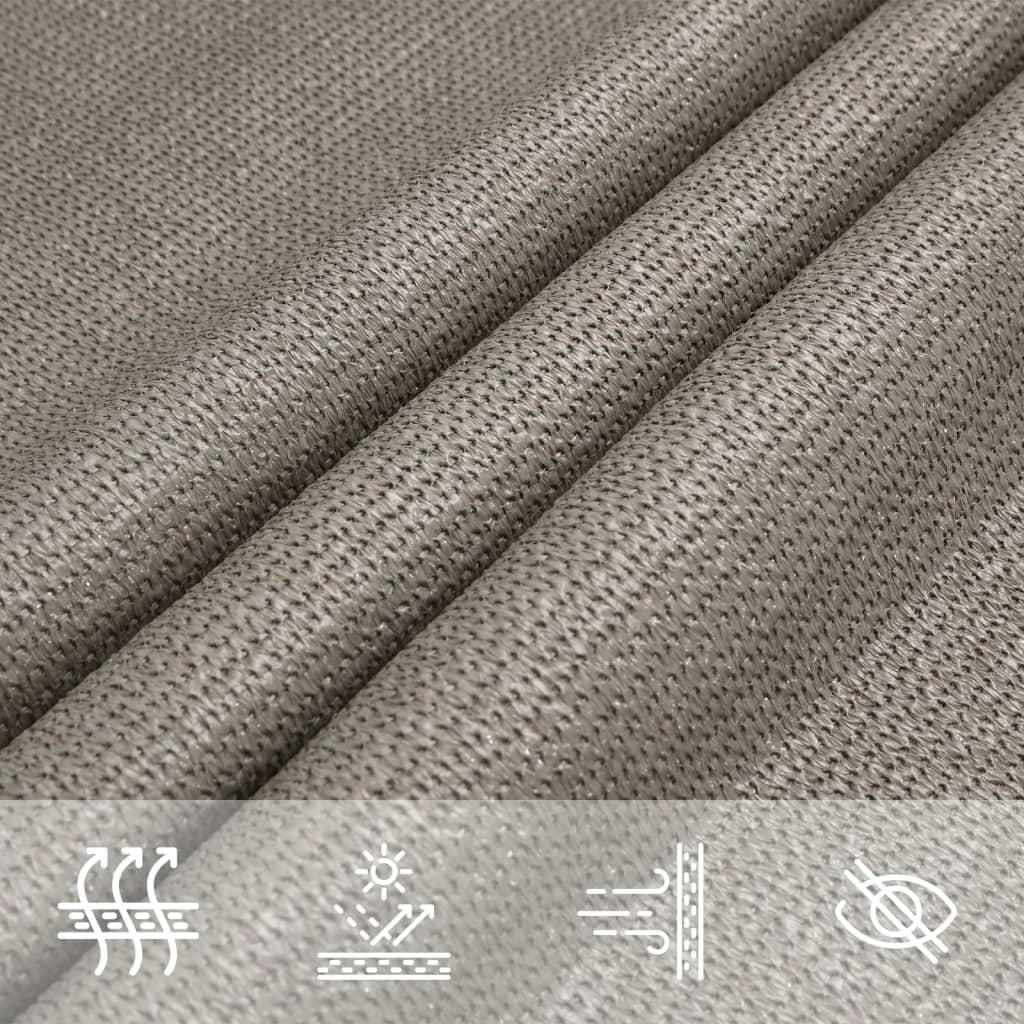 Sunshade Sail 160 g/m² Rectangular Light Grey 5x6 m HDPE