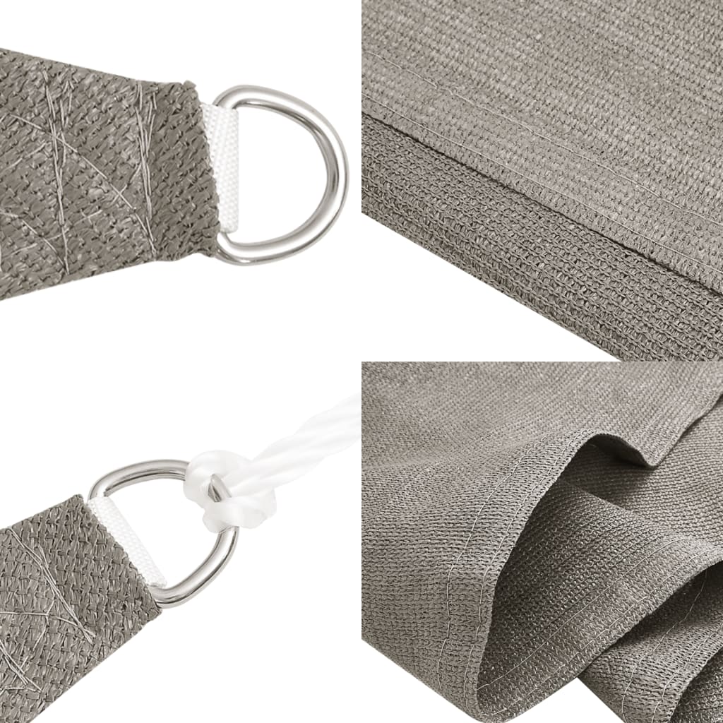 Sunshade Sail 160 g/m² Rectangular Light Grey 6x8 m HDPE