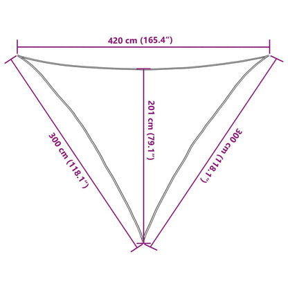 Sunshade Sail 160 g/m² Triangular Light Grey 3x3x4.2 m HDPE
