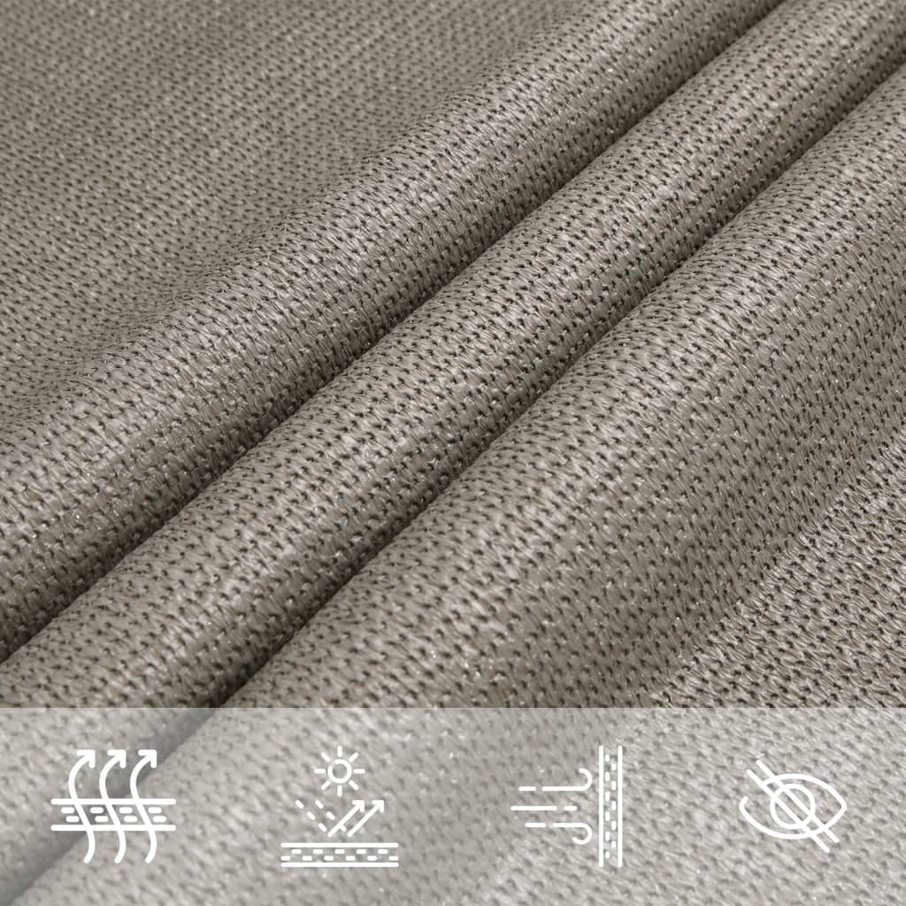 Sunshade Sail 160 g/m² Triangular Light Grey 3.5x3.5x4.9 m HDPE