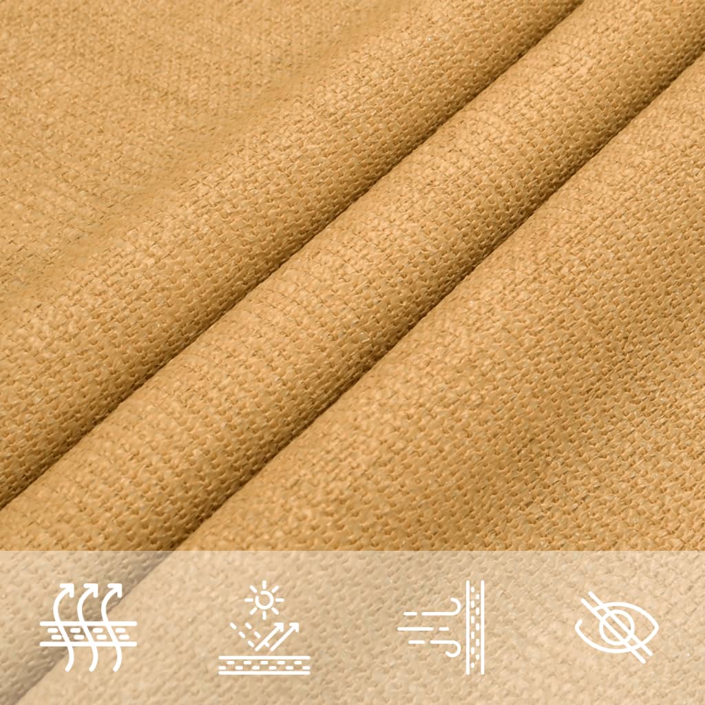 Sunshade Sail 160 g/m² Square Sand 4x4 m HDPE