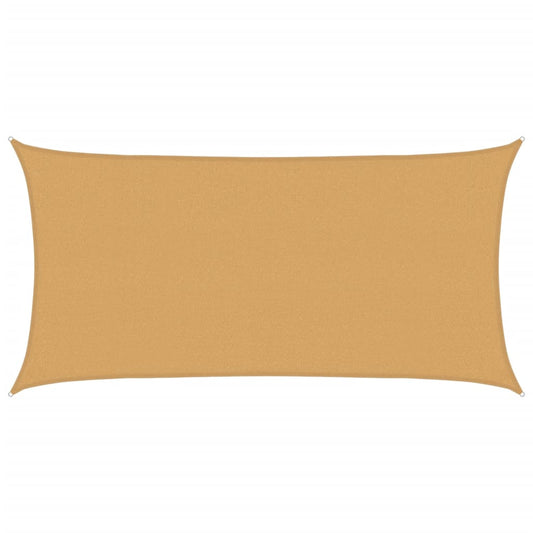 Sunshade Sail 160 g/m² Rectangular Sand 2x4 m HDPE