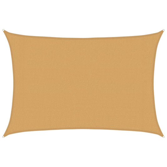 Sunshade Sail 160 g/m² Rectangular Sand 3x4.5 m HDPE