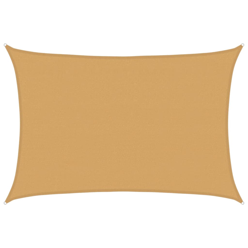 Sunshade Sail 160 g/m² Rectangular Sand 4x5 m HDPE