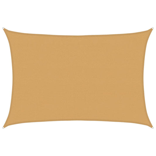 Sunshade Sail 160 g/m² Rectangular Sand 4x5 m HDPE