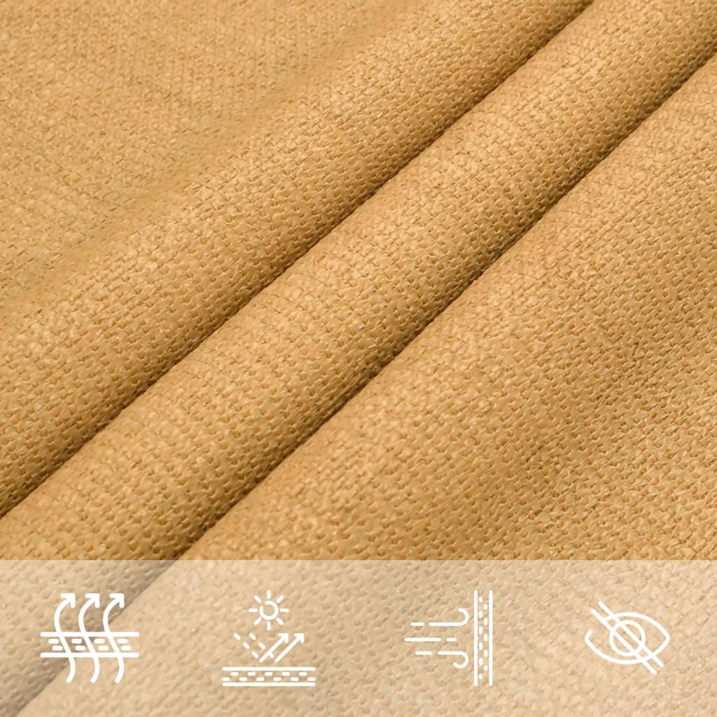 Sunshade Sail 160 g/m² Rectangular Sand 4x7 m HDPE