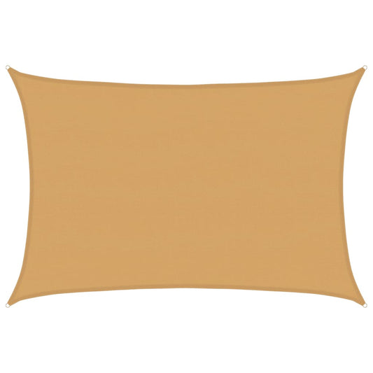 Sunshade Sail 160 g/m² Rectangular Sand 5x7 m HDPE