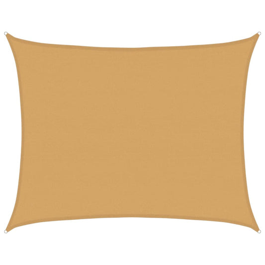 Sunshade Sail 160 g/m² Rectangular Sand 6x8 m HDPE