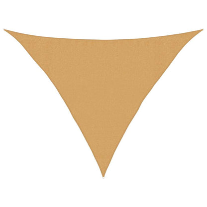 Sunshade Sail 160 g/m² Triangular Sand 3.5x3.5x4.9 m HDPE