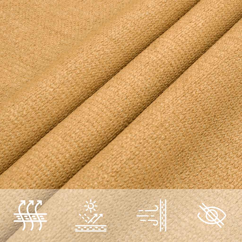 Sunshade Sail 160 g/m² Triangular Sand 4x5x5 m HDPE