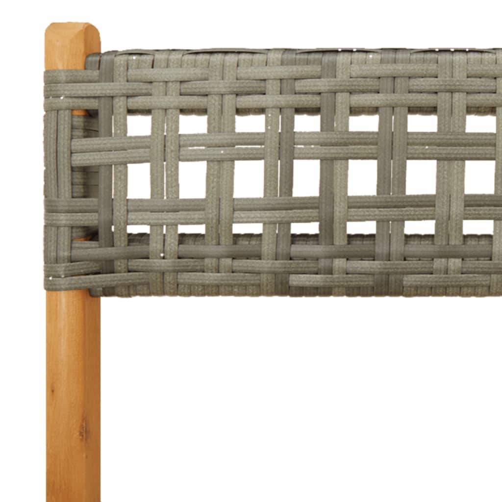 Garden Chair | Set of 8 | Grey | Solid Acacia wood | Standard