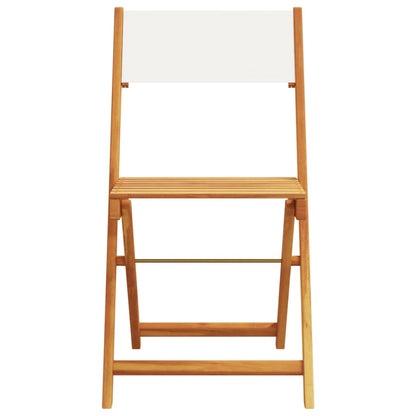 Garden Chair | Set of 8 | Cream White | Solid Acacia Wood | Standard