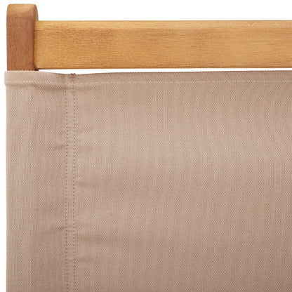 Folding Garden Chairs 8 pcs Taupe Fabric and Solid Wood