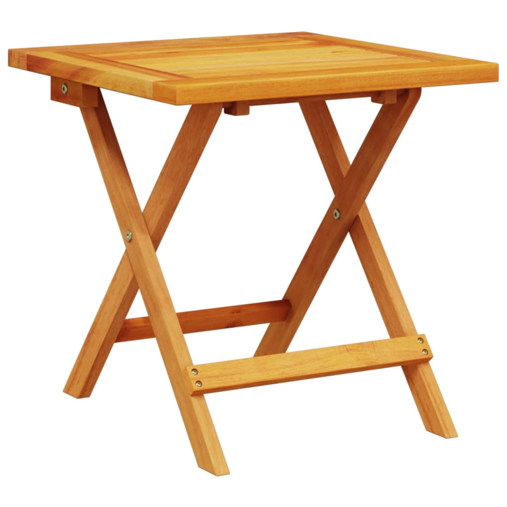 Folding Chairs 2 pcs with Table Black Solid Wood