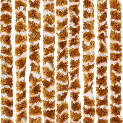 Fly Curtain Ochre and White 118x220 cm Chenille