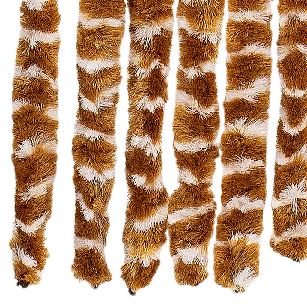 Fly Curtain Ochre and White 118x220 cm Chenille