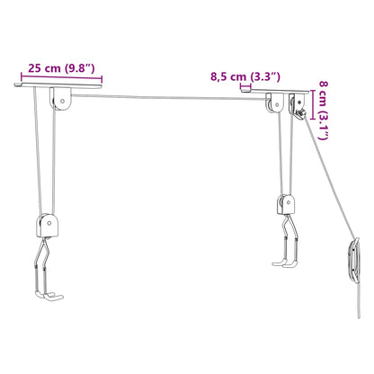 Bike Hoists with Ceiling Mount 2 pcs 20 kg