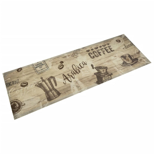 Kitchen Rug | Coffee Brown | Velvet_Top:100% Polyamide; Latex_Backing