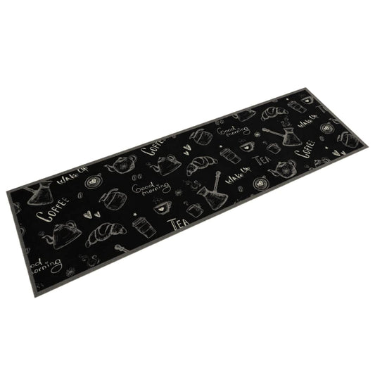 Kitchen Rug | Morning Black | Velvet (100% polyamide) | 45x150 cm