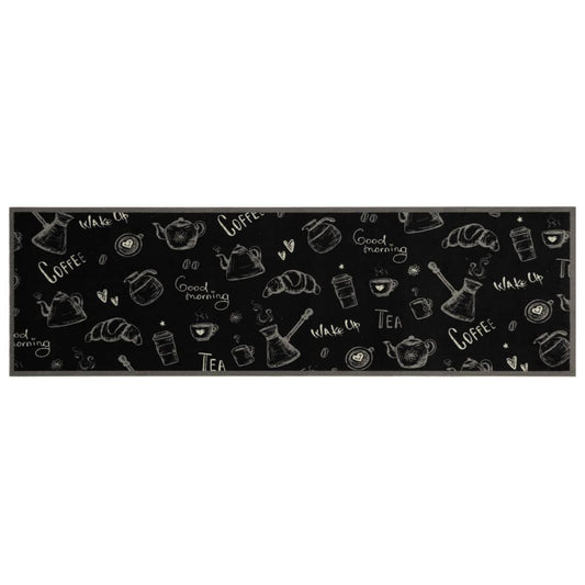 Kitchen Rug | Morning Black | Velvet (100% polyamide) | 45x150 cm