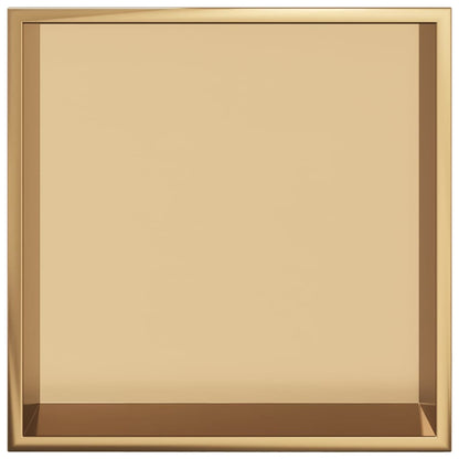 Shower Niche Brushed Gold 32x32x9 cm Stainless Steel
