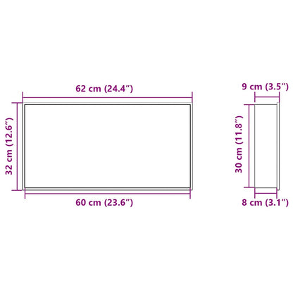 Shower Niche Matt White 62x32x9 cm Stainless Steel