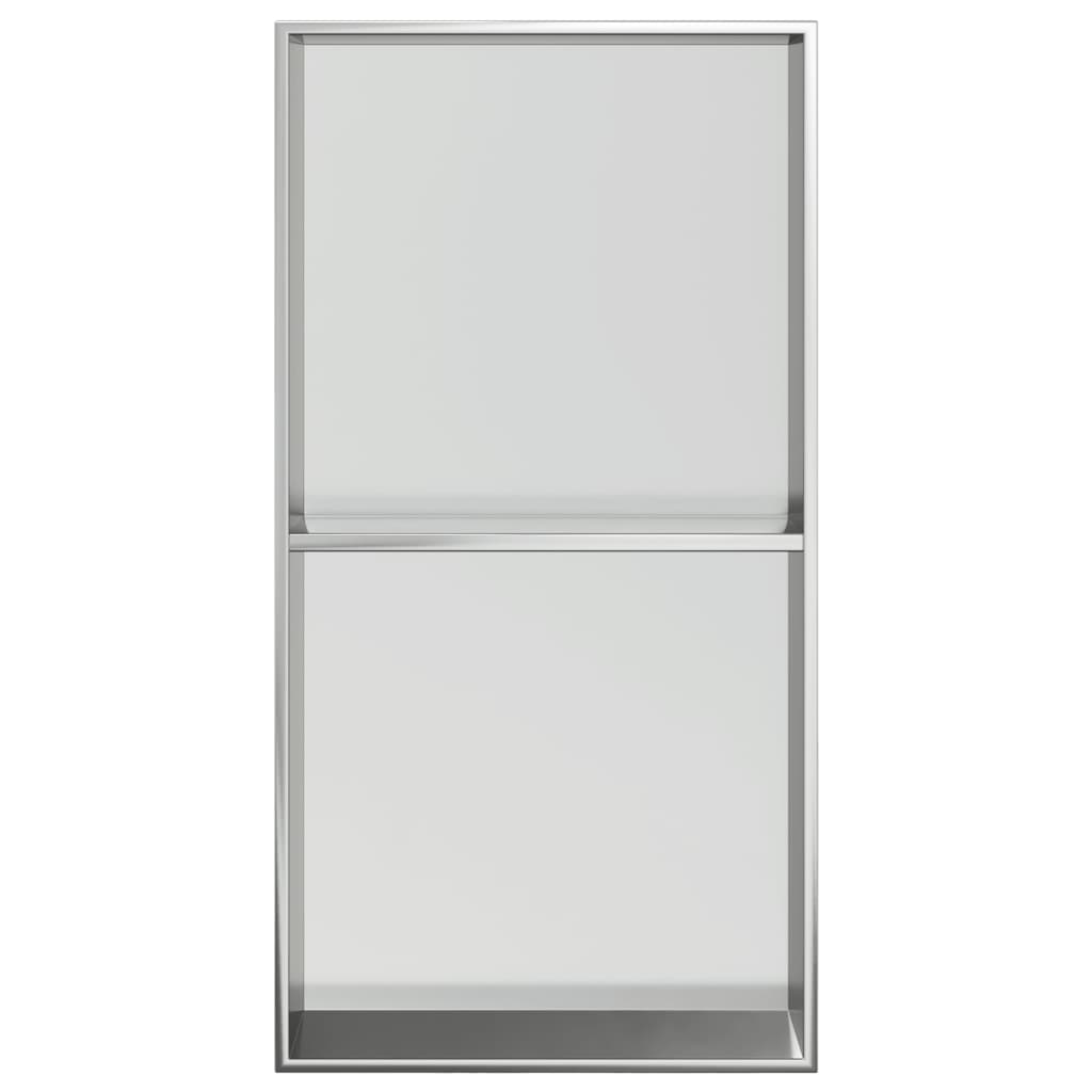 Shower Niche Brushed Silver 32x62x9 cm Stainless Steel