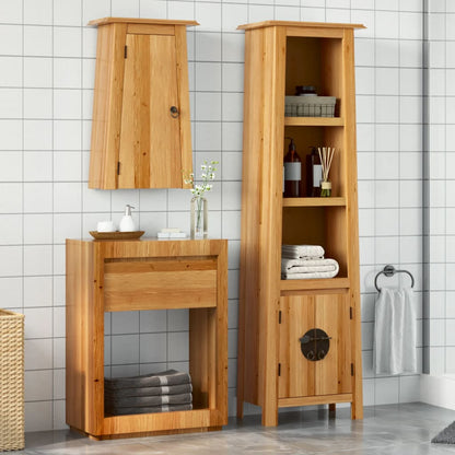 2 Piece Bathroom Furniture  with Basin Set Solid Wood Pine