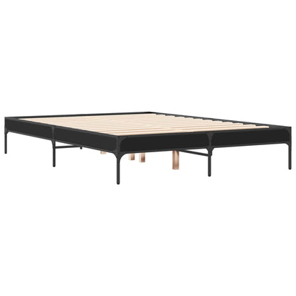 Bed Frame without Mattress Black 135x190 cm Double