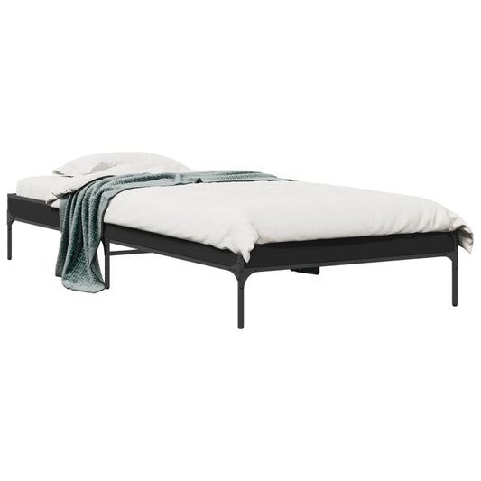 Bed Frame without Mattress Black 75x190 cm Small Single