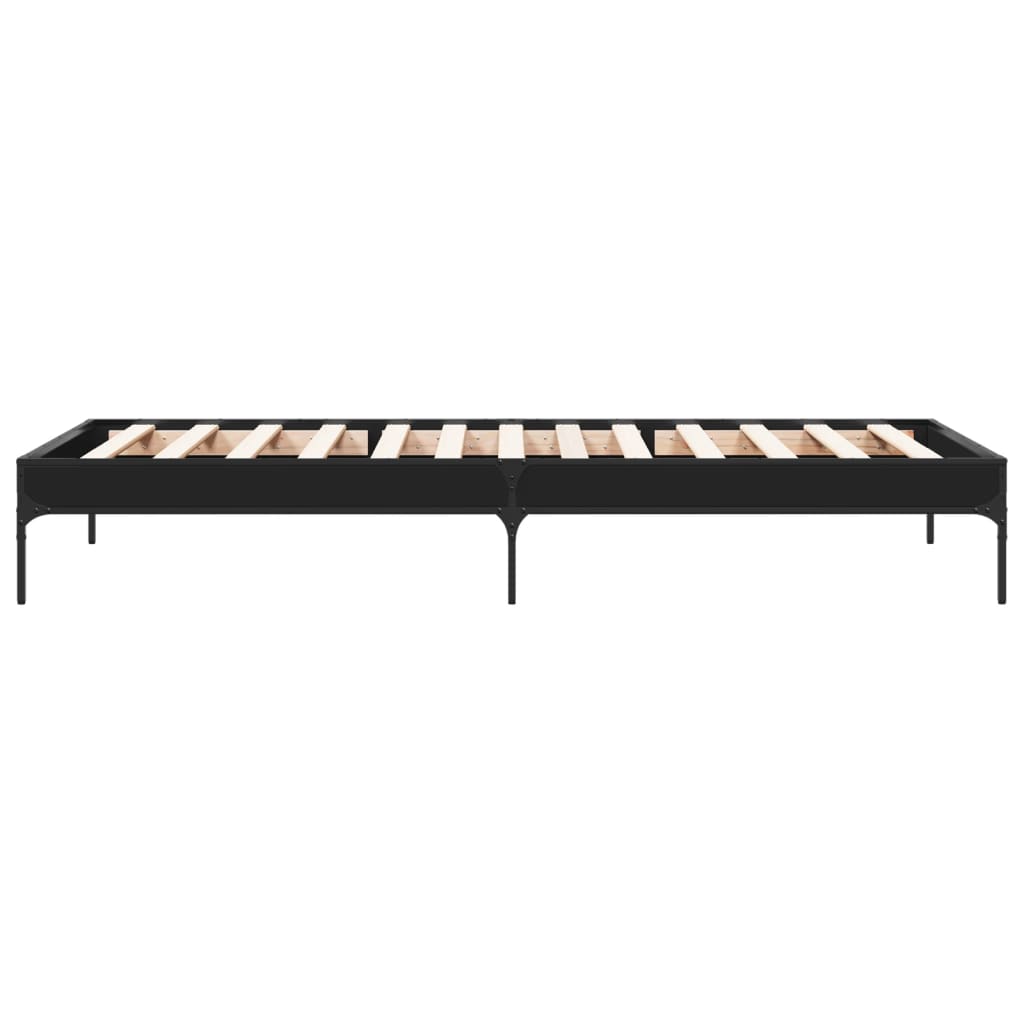 Bed Frame without Mattress Black 75x190 cm Small Single