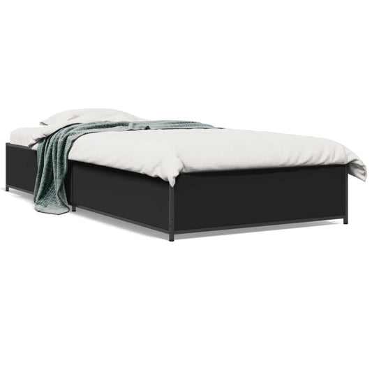 Bed Frame without Mattress Black 90x200 cm