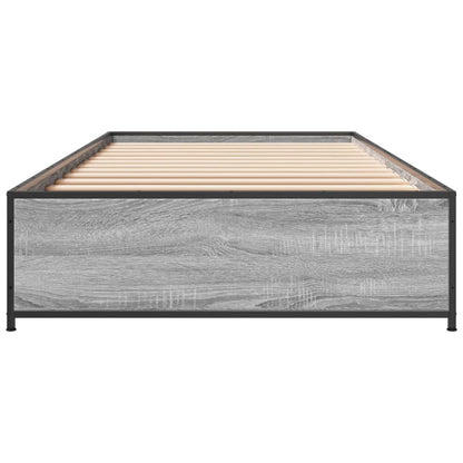 Bed Frame without Mattress Grey Sonoma 90x190 cm Single