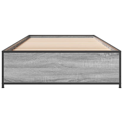 Bed Frame without Mattress Grey Sonoma 75x190 cm Small Single