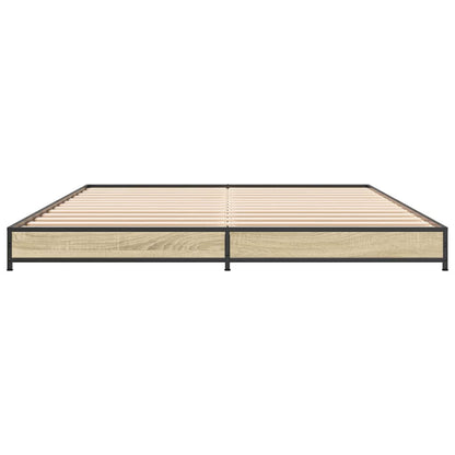 Bed Frame without Mattress Sonoma Oak 120x200 cm