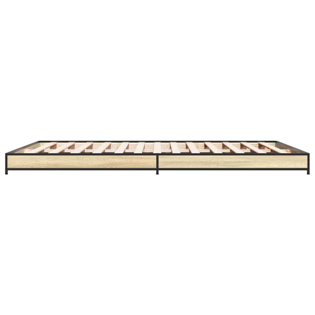Bed Frame without Mattress Sonoma Oak 120x200 cm