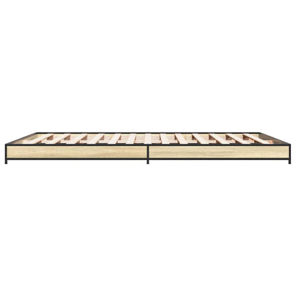 Bed Frame without Mattress Sonoma Oak 120x200 cm