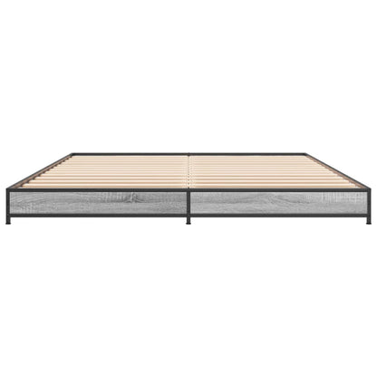 Bed Frame without Mattress Grey Sonoma 120x200 cm