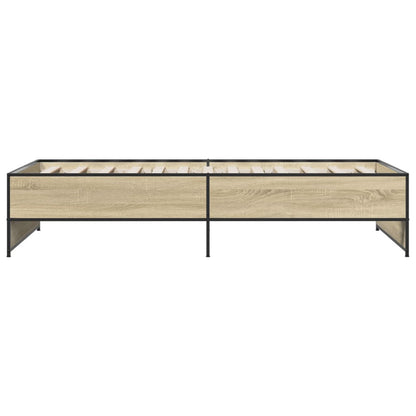 Bed Frame without Mattress Sonoma Oak 100x200 cm