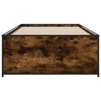 Bed Frame without Mattress Smoked Oak 90x200 cm