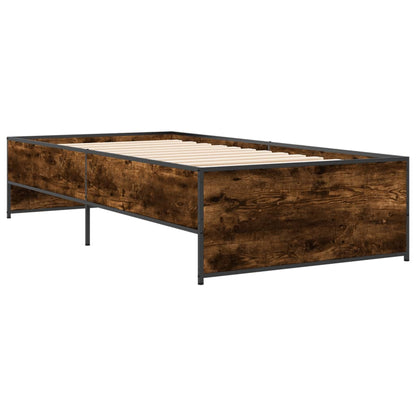 Bed Frame without Mattress Smoked Oak 90x200 cm