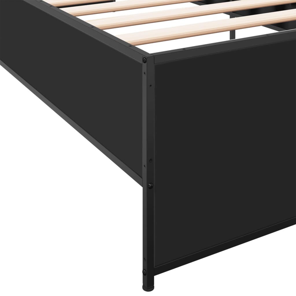 Bed Frame without Mattress Black 90x190 cm Single